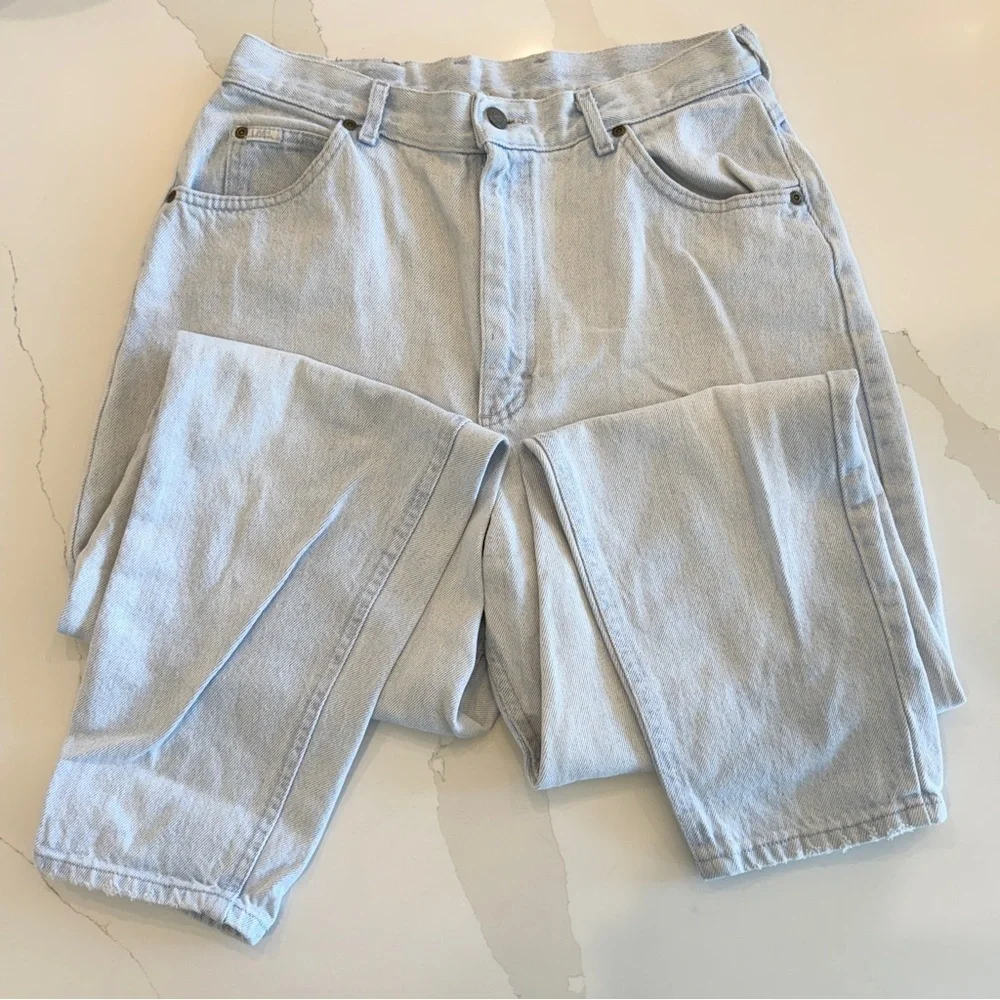 VINTAGE! 80s 90s Y2K Lee Riders Women’s Light Wash Straight Jeans Denim Size 14